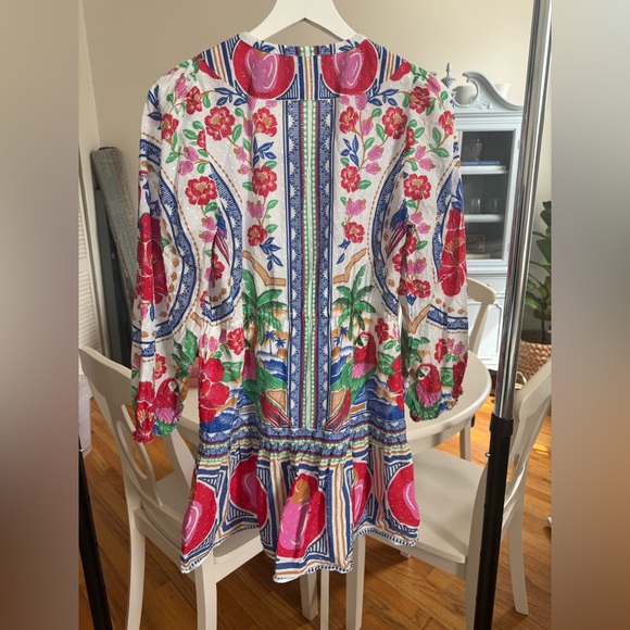 EUC FARM Rio Flowers Beach Mini Dress, Size XS - Picture 6 of 6